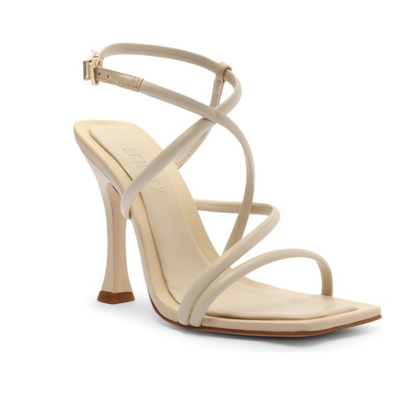 SCHUTZ - NIB Lovi Strappy Heel Open Toe Shoe Sandal Sz 9.5 - Picture 1 of 9